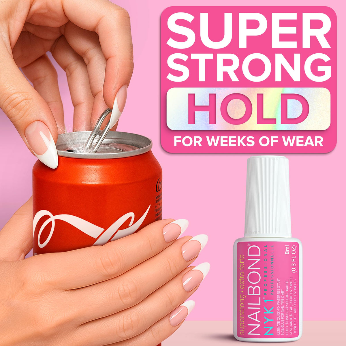 NYK1 Super Strong Nail Glue For Press On Nails, Nail Tips And Acrylic Nails (8ml) Nail Bond Brush On Nail Glue For Acrylics Glue On Nails And Fake Nails With Glue Brush for Stick On Nails Tips 🍁 All In One Marketplace Canada