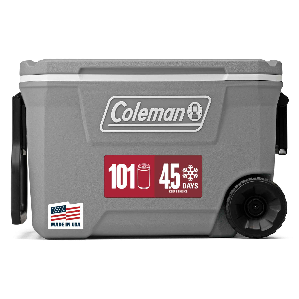 Coleman Classic Series 62-Qt Insulated Portable Cooler w/Heavy Duty Wheels, 58L Leak-Proof Wheeled Cooler w/ 101 Can Capacity, Keeps Ice for up to 5 Days, Great for Beach, Camping, Sports 🍁 All In One Marketplace Canada