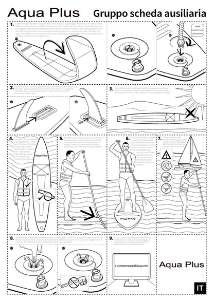 Aqua Plus 6inches Thick Inflatable SUP for All Skill Levels Stand Up Paddle Board,Paddle,Pump,ISUP Travel Backpack, Leash,Shoulder Strap,Youth,Adult Inflatable Paddle Board 🍁 All In One Marketplace Canada