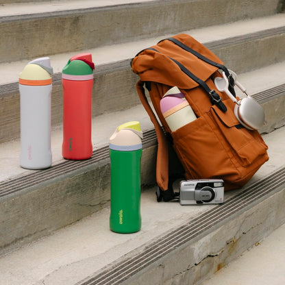 Owala FreeSip Insulated Stainless Steel Water Bottle with Straw for Sports and Travel, BPA-Free, 24-oz, Orange/Green (Camo Cool) 🍁 All In One Marketplace Canada