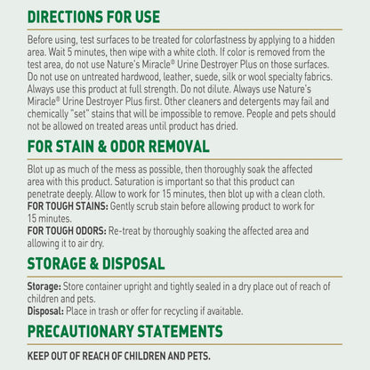 Nature's Miracle Urine Destroyer Plus For Dogs With Flip & Go Sprayer, 64 Ounces, Enzymatic Formula For Dogs Powers Out Tough Dog Urine Messes And Yellow, Sticky Residue 🍁 All In One Marketplace Canada