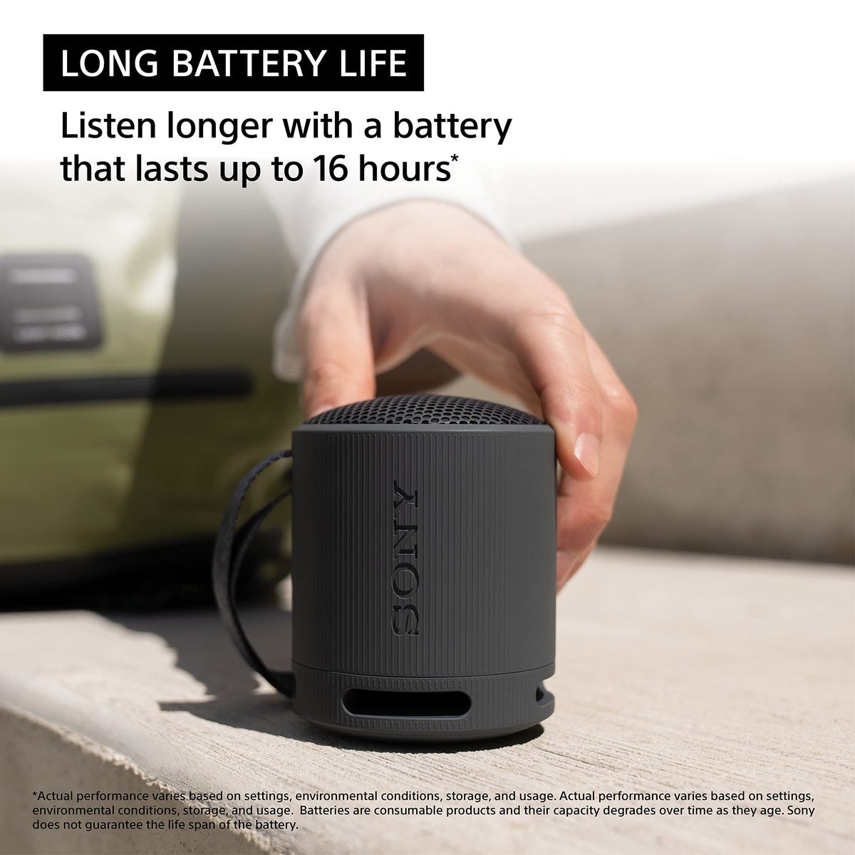 Sony SRS-XB100 Wireless Bluetooth Portable Lightweight Super-Compact Travel Speaker, Extra-Durable IP67 Waterproof & Dustproof, 16 Hour Battery, Versatile Strap, and Hands-Free Calling, Orange New 🍁 All In One Marketplace Canada