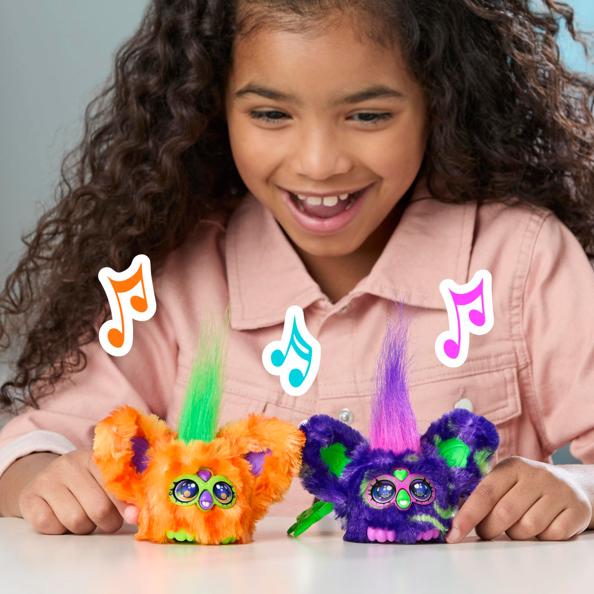 Furby Furblets 2 Pack of Fall Edition Mini Friends Trick-Ee & Boo-Kin, Electronic Halloween Plush Toys for Girls & Boys 6+, Multicolor (Amazon Exclusive)