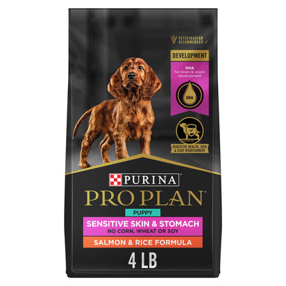 Purina Pro Plan Dry Puppy Food, Development Sensitive Skin & Stomach Salmon & Rice - 1.81 kg Bag (1 Pack) 🍁 All In One Marketplace Canada