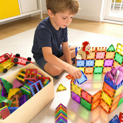 Magnetic Tiles Kids Toys STEM Magnet Toy for Toddler Magnetic Blocks Building Preschool Learning Sensory Montessori Toys for 3+ Year Old Boys and Girls, Safe Creativity Toddler Kids Toy 40PCS 🍁 All In One Marketplace Canada