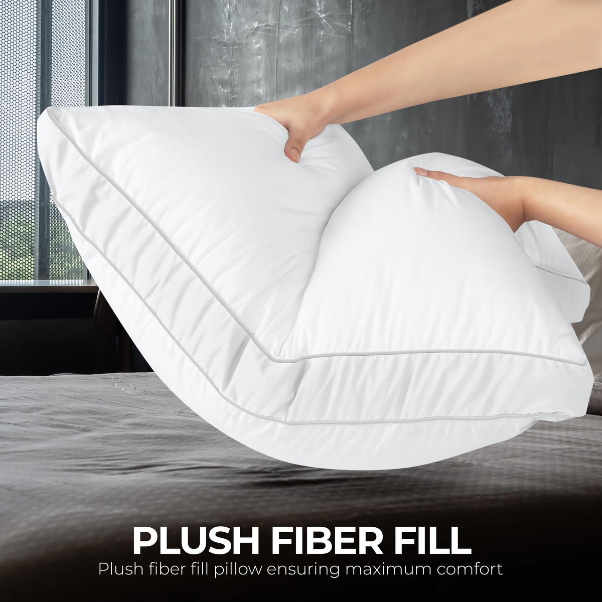 Utopia Bedding Bed Pillows for Sleeping King Size (White), Set of 2, Cooling Hotel Quality, Gusseted Pillow for Back, Stomach or Side Sleepers 🍁 All In One Marketplace Canada