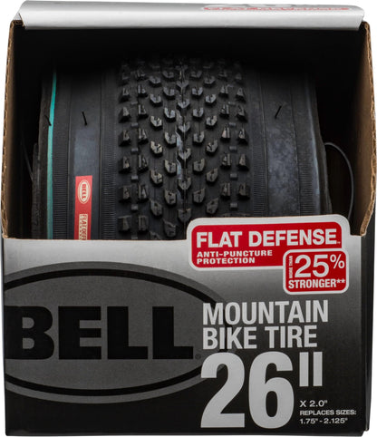 Bell 7091040 Flat Defense Mountain Bike Tire, 26" x 1.75-2.125", Black 🍁 All In One Marketplace Canada