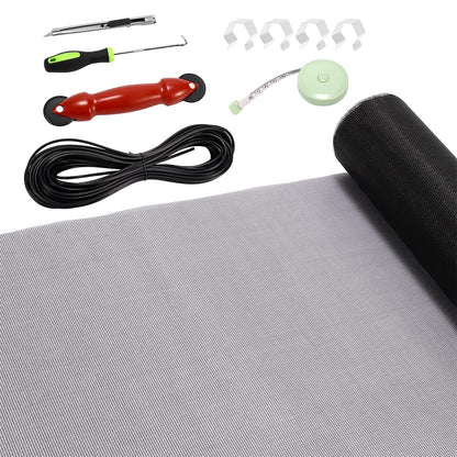Window Screens Replacement Repair Kit, 39" x 78" Screen Door Mesh Replacement Kit, Durable Fiberglass Mesh Screen with Tools for Windows Doors Patio and Porch Screens, Black 🍁 All In One Marketplace Canada