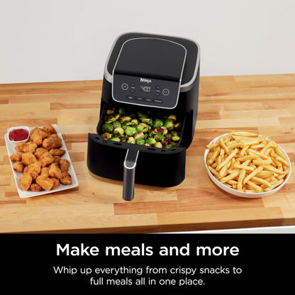 Ninja Air Fryer Pro 4in1, 5 QT (4.7 L) Capacity, Air Fry, Roast, Bake, Reheat, Dehydrate, Roast, Crisp Technology, Nonstick Basket & Crisper Plate, Grey, AF141C (Canadian Version) 🍁 All In One Marketplace Canada