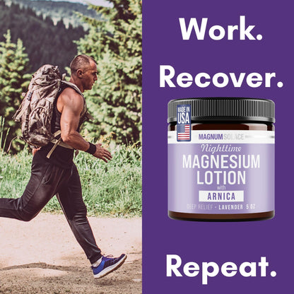 Nighttime Magnesium Lotion with Arnica – Highly Concentrated Magnesium for Muscles & Joints – Apply to Legs or Feet Before Bed – Skin-Friendly 🍁 All In One Marketplace Canada