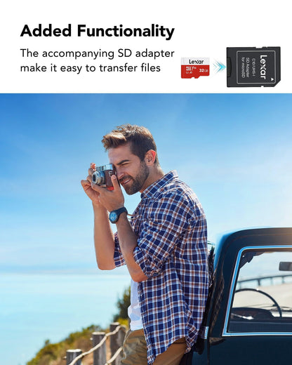 Lexar 32GB Micro SD Card 2 Pack, microSDHC UHS-I Flash Memory Card with Adapter - Up to 100MB/s, U1, Class10, V10, A1, High Speed TF Card (2 microSD Cards + 1 Adapter) 🍁 All In One Marketplace Canada