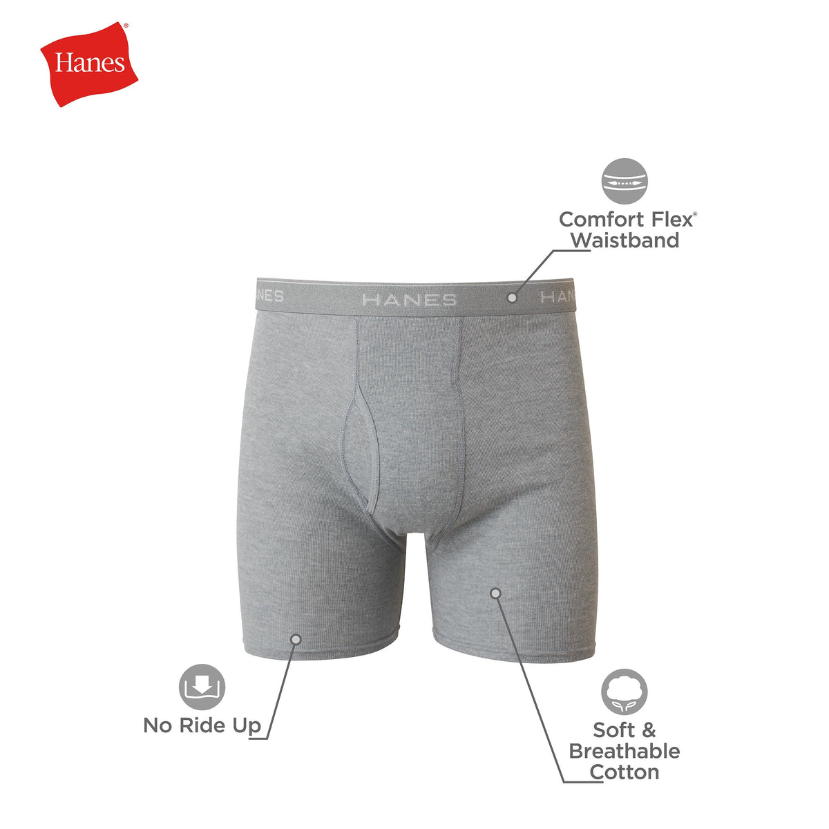Hanes Mens Underwear Briefs, Cool Dri Moisture-Wicking Cotton No-Ride-up for Men, Multi-Packs Available Boxer, 12 Pack - Black, XX-Large US 🍁 All In One Marketplace Canada