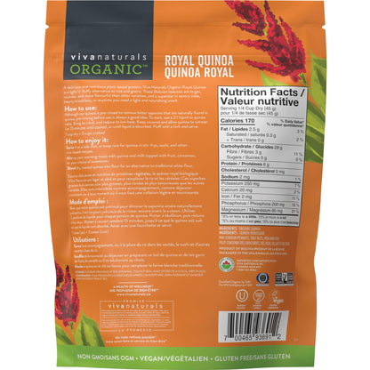Viva Naturals Organic Quinoa (4 lb) – Quinoa Organic, Non-GMO & Pre-Washed Whole Grain | Gluten-Free Vegan Plant Protein, Source of Fibre & Iron, Puffed Rice & Pasta Substitute 🍁 All In One Marketplace Canada