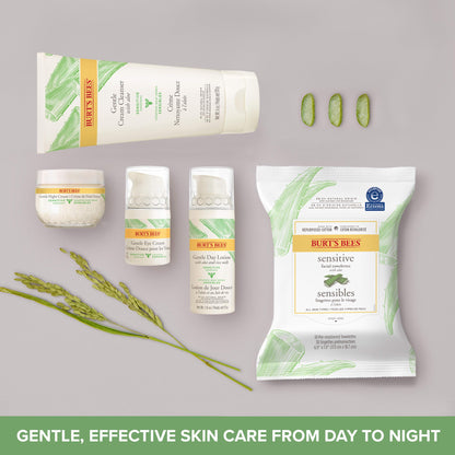 Burt's Bees Sensitive Hydrating Gentle Daily Face Cream Moisturizer Face Lotion for Sensitive Skin with Aloe and Rice Milk, , Mother's Day Gift, 98.9% Natural Origin, Developed with Dermatologists, 51g 🍁 All In One Marketplace Canada