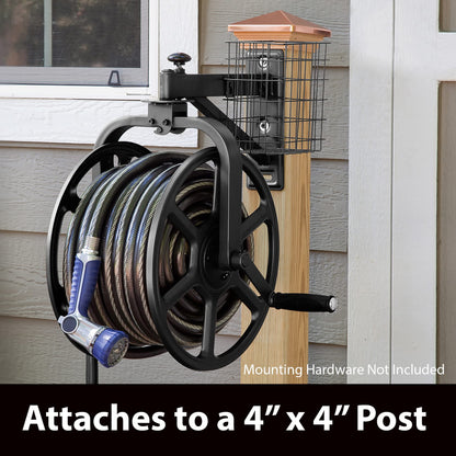 Liberty Garden 712-B Single Arm Navigator Multi-Directional Garden Hose Reel, Holds 125-Feet of, 5/8-Inch, Black, Height: 22.00", Width: 20.25", Depth: 18.6", Weight: 12.50 lbs 🍁 All In One Marketplace Canada