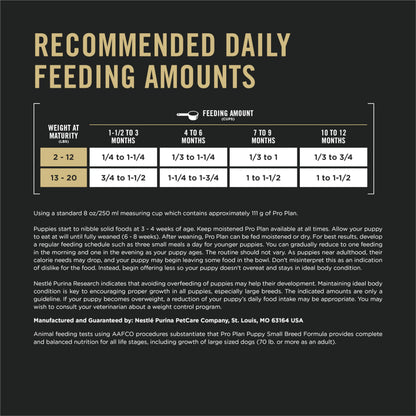 Purina Pro Plan Small Breed Dry Puppy Food, Chicken & Rice - 2.72 kg Bag 🍁 All In One Marketplace Canada