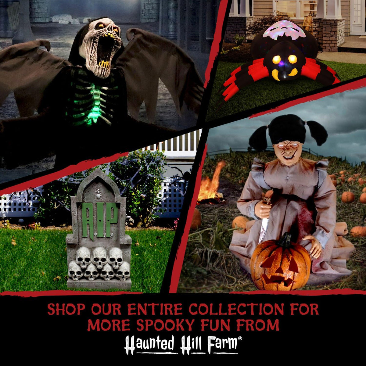 Haunted Hill Farm 55-in. Smalls The Animated Swinging Clown, Indoor or Covered Outdoor Halloween Decoration, Battery Operated, Festive Holiday Decor