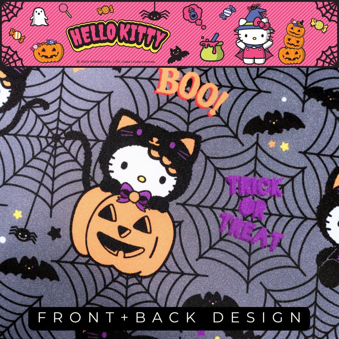 Sanrio Hello Kitty Skeleton Halloween Beauty Silky Satin Standard Reversible Pillowcase Cover 20x30 for Hair and Skin, (Officially Licensed Product) by Franco Collectibles