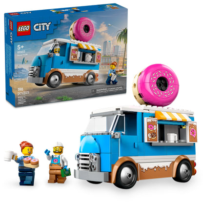 LEGO City Donut Truck Toy - Building Toy for Kids, Boys and Girls, Ages 5+ - Mobile Donut Stand with 2 Minifigures and Other Accessories - Fun Gift Idea for Birthdays and Holidays - 60452 🍁 All In One Marketplace Canada