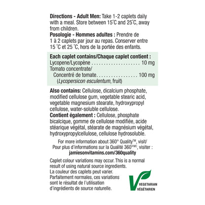 Jamieson Lycopene with Tomato Concentrate, 60 Caplets, Powerful Antioxidant and Supports Prostate Health. Gluten-Free, Lactose-Free, No Artificial Colours or Flavours, Proudly Canadian 🍁 All In One Marketplace Canada