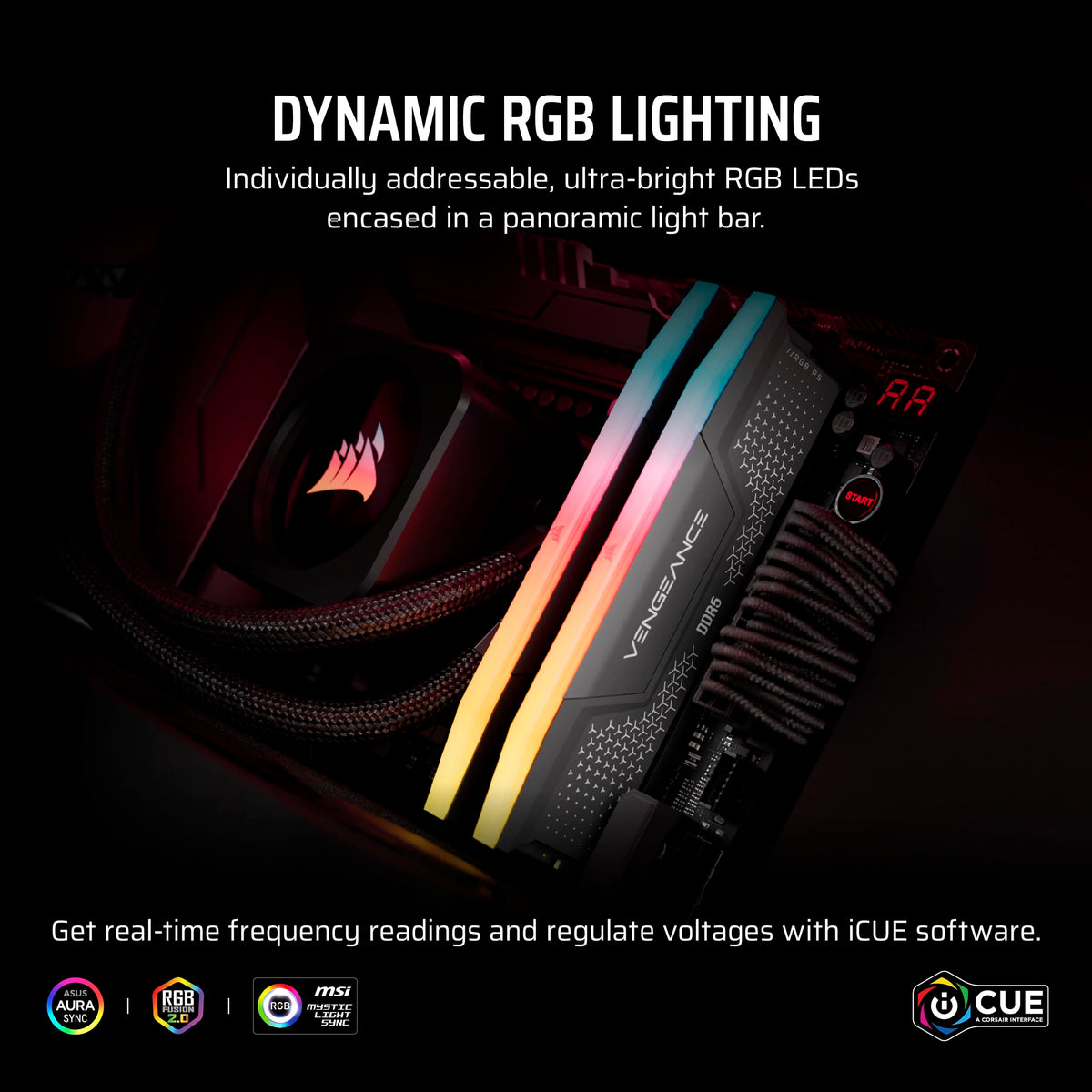 CORSAIR Vengeance RGB RS DDR5 RAM 32GB (2x16GB) Up to 6000MHz CL36-44-44-96 1.35V AMD Expo Intel XMP Computer Desktop Memory – Gray (CMG32GX5M2E6000Z36) 🍁 All In One Marketplace Canada