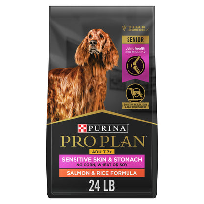 Purina Pro Plan Dry Dog Food, Senior Sensitive Skin & Stomach Adult 7+ Salmon - 10.9 kg Bag (1 Pack) 🍁 All In One Marketplace Canada