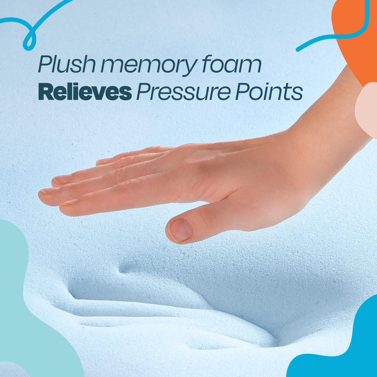 Linenspa 2 Inch Memory Foam Mattress Topper, Gel Infused RV Queen Mattress Topper, CertiPUR-US Certified Blue 🍁 All In One Marketplace Canada