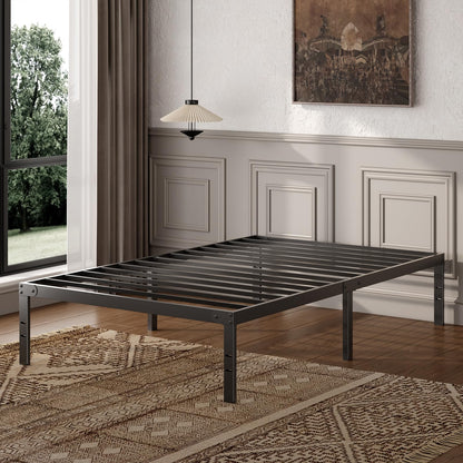 Sweetcrispy Twin Size Bed Frame, 12 Inch Under Bed Storage, Black 🍁 All In One Marketplace Canada