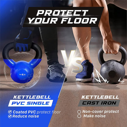 Yes4All Vinyl Coated Kettlebell Weights Set – Great for Full Body Workout and Strength Training – Vinyl Kettlebell 10 lbs 🍁 All In One Marketplace Canada
