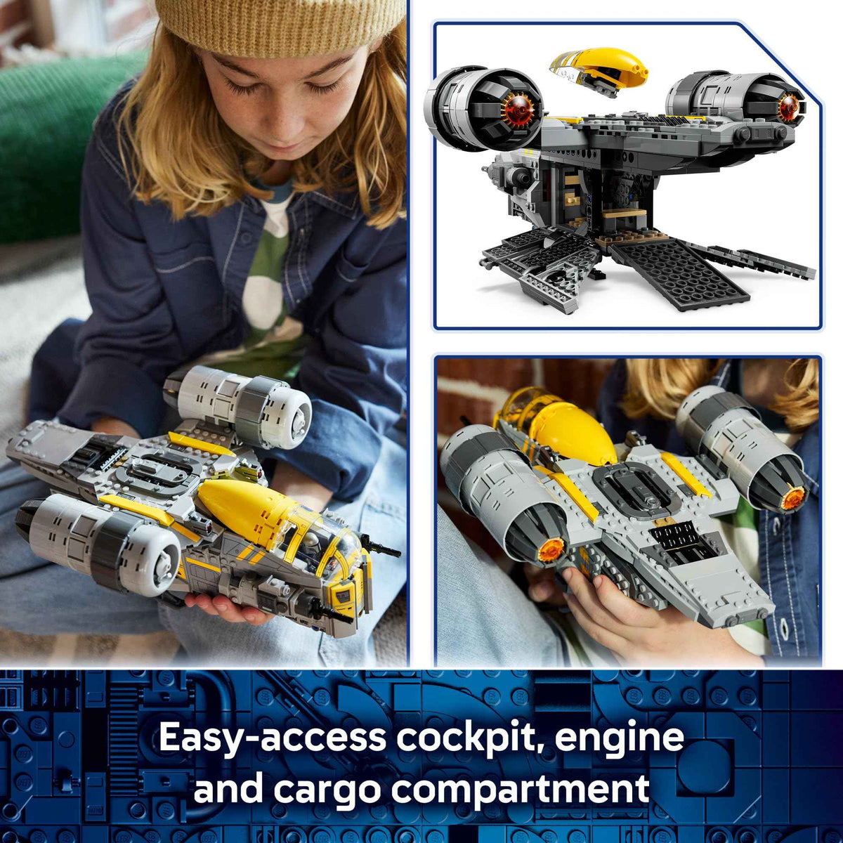 LEGO Star Wars: The Mandalorian and Grogu The Razor Crest Building Toy - Build and Display Set for Boys & Girls, Ages 10+ - Star Wars Gifts for Birthdays & Fans - 75447 🍁 All In One Marketplace Canada