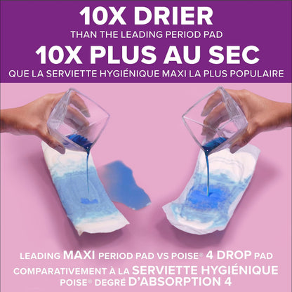 Poise Incontinence Pads for Women, Ultimate Absorbency, Long, Original Design, 90 Count (2 Packs of 45) (Packaging May Vary) 🍁 All In One Marketplace Canada