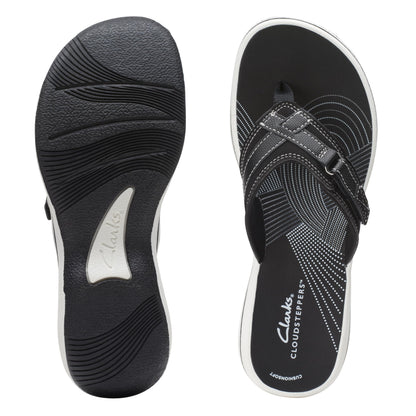 Clarks Cloudsteppers Women's Breeze Sea Flip-Flop, Black Synthetic, 9 Medium US 🍁 All In One Marketplace Canada