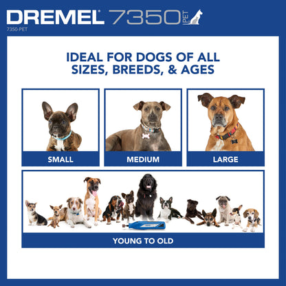 Dremel 7350-PET 4V Pet & Dog Nail Grinder, Easy-to-Use & Safe Nail Trimmer, Professional Pet Grooming Kit - Works on Large, Medium, Small Dogs & Cats 🍁 All In One Marketplace Canada