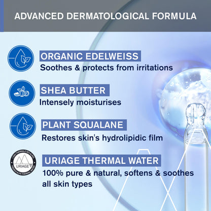 URIAGE Bébé - 1st Moisturizing Cream with Organic Edelweiss & Shea Butter | Hydrates & Prevents Dryness, Fast-Absorbing, Non-sticky, 97% Ingredients of Natural Origin - 500 ml 🍁 All In One Marketplace Canada