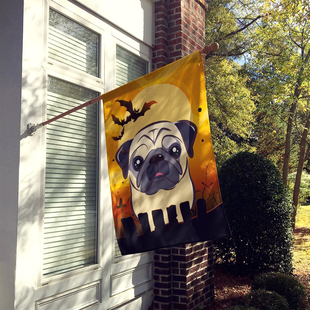 Caroline's Treasures BB1820CHF Halloween Fawn Pug Canvas House Size Flag, Multicolor, Large
