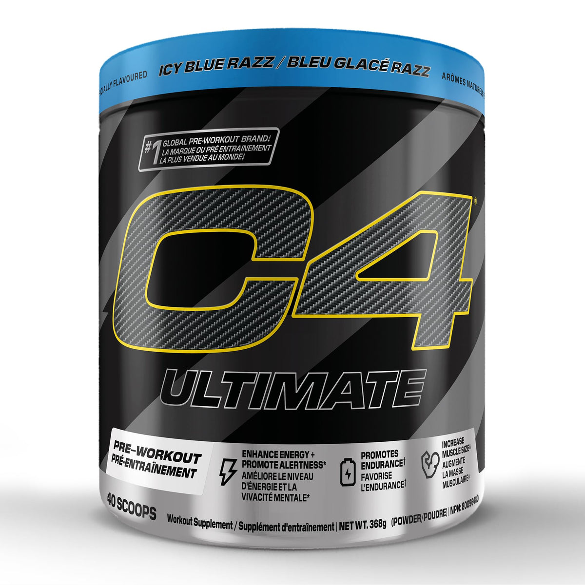 Cellucor C4 Ultimate Pre Workout Powder - Sugar Free Preworkout Energy with 300mg Caffeine and Creatine for Men & Women - Icy Blue Razz, 20 Servings 🍁 All In One Marketplace Canada