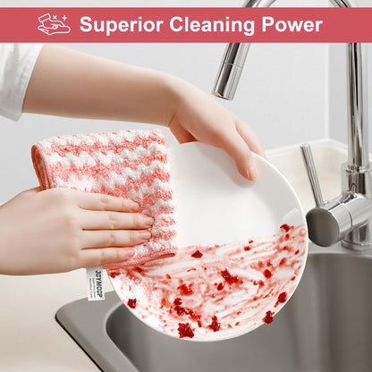 JOYMOOP Microfiber Cleaning Cloths, Dish Cloths for Washing Dishes, 18 Pack Kitchen Towels, Reusable and Washable Dish Towels for Dish Drying Washing, Absorbent Streak Free Lint Free Rags - 10" x 10" 🍁 All In One Marketplace Canada