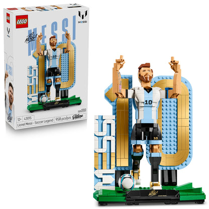 LEGO Editions Lionel Messi – Soccer Legend - Building Set for Boys & Girls, Ages 12+ - Collectible Soccer Gift with Plaque - Kids Bedroom or Shelf Decor - 43015 🍁 All In One Marketplace Canada