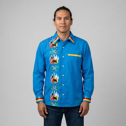 Embroidered Ribbon Shirt (Bear Paw)