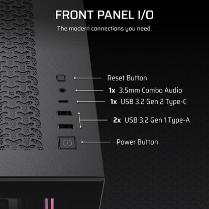 CORSAIR 3500X RS-R ARGB Mid-Tower PC Case – 3X Pre-Installed RS120-R ARGB Fans, GPU Anti-Sag Arm, Fits up to 10x 120mm Fans, Reverse Connection Motherboard Compatible – Black 🍁 All In One Marketplace Canada