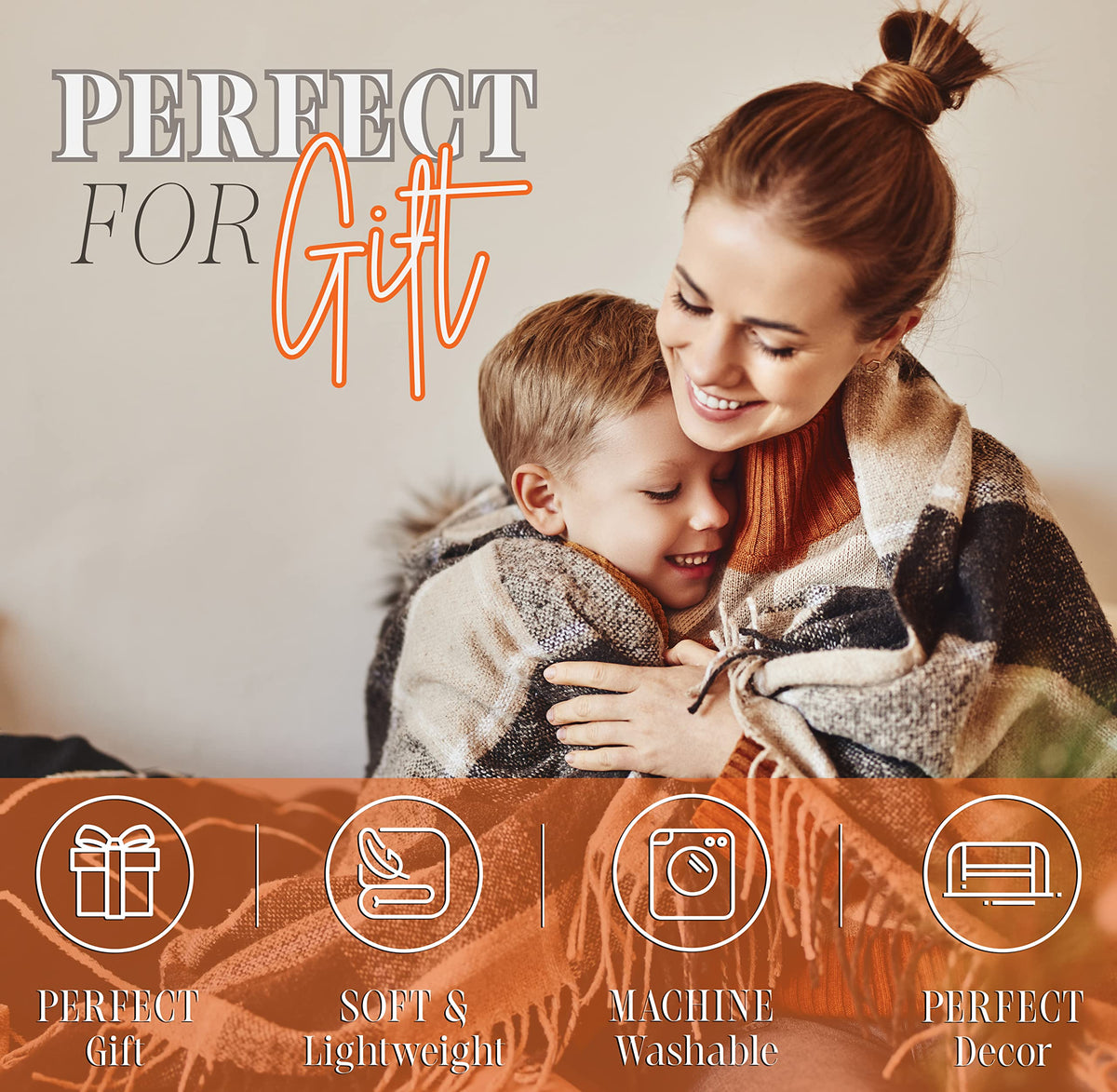 Elegant Comfort Lightweight Throw Blanket- Halloween Themed, Soft, Cozy and Plush- Throw Blankets, Perfect for Lounging This Spooky Season, 50 x 60 inches, Autumn Leaves, Throw Blanket