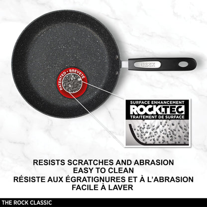 Starfrit The Rock 20cm (8") Non-Stick Fry Pan - Durable Forged Aluminum - Oven Safe - PFOA Free - Easy to Clean - Black 🍁 All In One Marketplace Canada