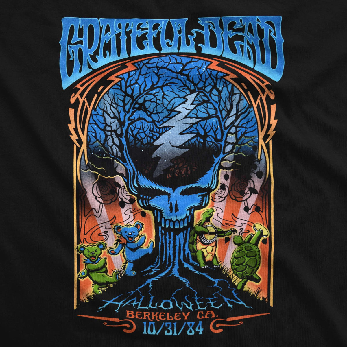 Liquid Blue Grateful Halloween Dead Berkeley'84 SS Tee, Black, Medium