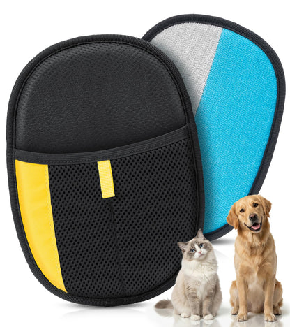 Bispoy Pet Hair Removal Glove for Dogs & Cats - Upgraded Reusable Electrostatic Pet Hair Glove, Pet Hair Remover Tool for Laundry, Couch, Carpet & Car Seat, Gentle Grooming Mitt 🍁 All In One Marketplace Canada