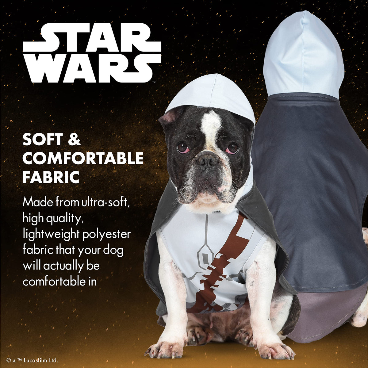 Star Wars Halloween Mandalorian Dog Costume - Officially Licensed Halloween Costumes for Dogs, Size Extra Large