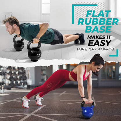 Yes4All Vinyl Coated Kettlebell with Protective Rubber Base, Strength Training Kettlebells for Weightlifting, Conditioning, Strength & Core Training (10 lbs - Mint) 🍁 All In One Marketplace Canada