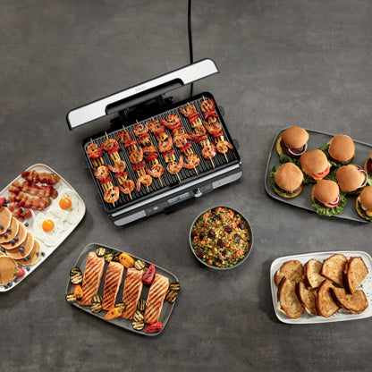 Ninja Sizzle Pro XL 20-Inch Indoor Griddle + Grill, Detachable Ventilated Lid, Grease Control, Ceramic Nonstick Plates, Even Edge-to-Edge Cooking, Extra Large Capacity, Versatile, Silver, GX101C 🍁 All In One Marketplace Canada