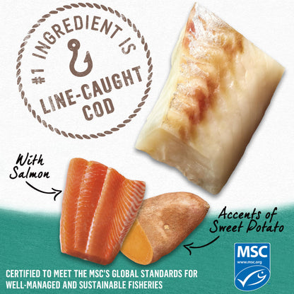 Beyond Natural Wet Dog Food, Alaskan Cod, Salmon & Sweet Potato Ground Entree - 368 g Can (12 Pack) 🍁 All In One Marketplace Canada