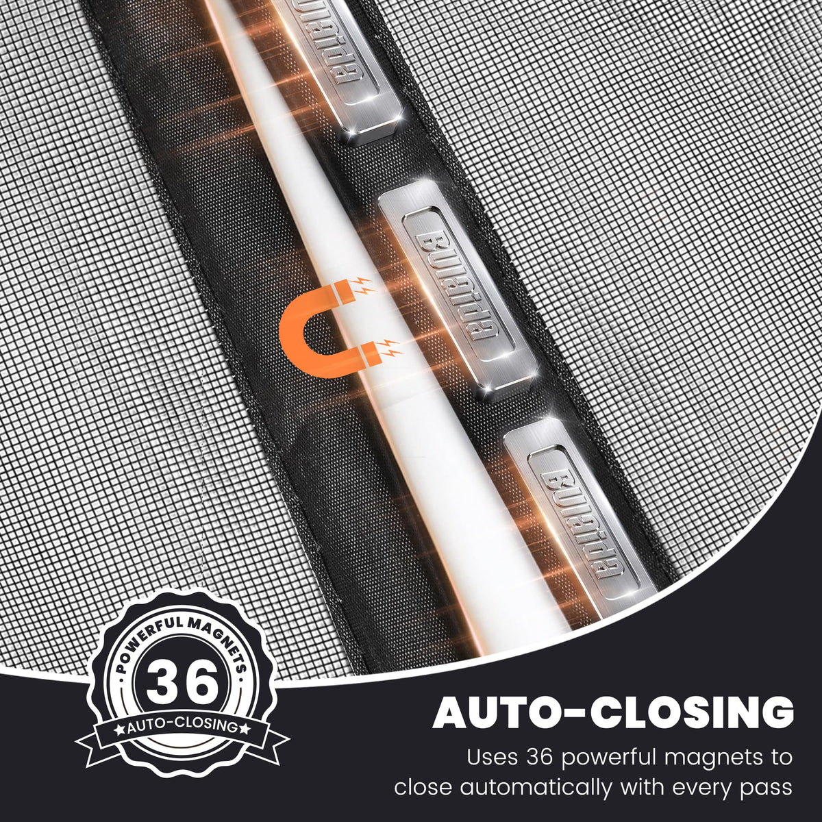 Magnetic Screen Door 34"W x 82"H, Fits Door Size to 32"W x 80"H, Heavy Duty Fiberglass Moustiquaire Magnétique, Screen Mesh with Automatic Block Closure, Walk Through Easily for Kids Pets 🍁 All In One Marketplace Canada