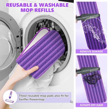 Spray Mops for Hardwood Floor Cleaning, Microfiber Flat Floor Mop with Washable Reusable Pads, Dust Wood Laminate Tile Wet Dry Mopping Head Fit for Disposable Dry Wet Sweeping Refills Cloths 🍁 All In One Marketplace Canada
